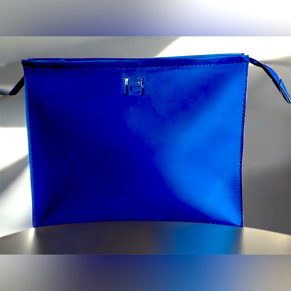 NEW GWP Carolina Herrera CH Blue Makeup Bag